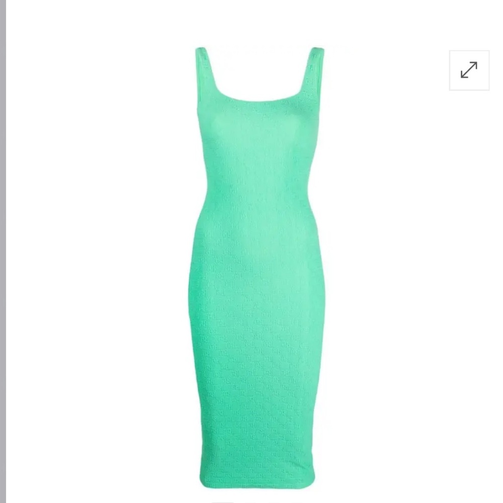 Alexander Wang Jacquard-Logo Mid-Length Dress